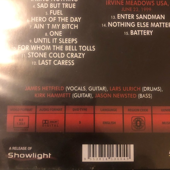 Metallica: The Early Days (DVD, 2012) Reading Festival 1997, Irvine Meadows 1999 - Picture 3 of 9